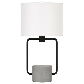 Howland 22 Tall Table Lamp with Fabric Shade in Blackened...