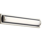 Elan Lighting - Elan Lighting 83910 Sandro - 24.02 Inch 35W 1 Led Bath Vanity - Mounting Direction: Horizontal/VerticaSandro 24.02 Inch 35 Brushed Nickel/BlackUL: Suitable for damp locations Energy Star Qualified: n/a ADA Certified: YES  *Number of Lights: 1-*Wattage:35w LED bulb(s) *Bulb Included:Yes *Bulb Type:Integrated LED *Finish Type:Brushed Nickel/Black