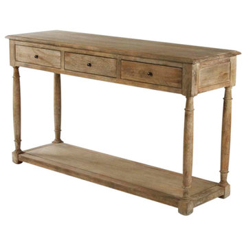 Bruno Console, Limed Gray