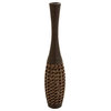 Coastal Brown Rattan Vase 56103