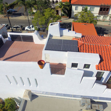 Robert and Laurie's Downtown Rooftop with Two Types of Solar Panels