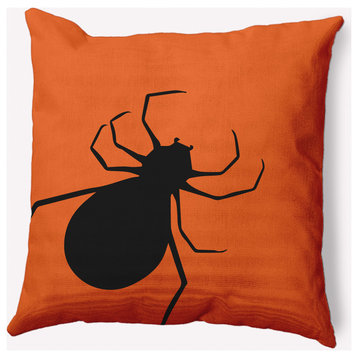 20" x 20" Big Spider Indoor/Outdoor Polyester Throw Pillow, Dusty Orange