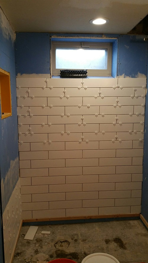 Blue Board At Shower Surround, Backer Board For Shower Tile Install