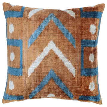 Canvello Handmade Brown Pillow Down Filled 16x16 in