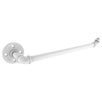 Pipeline Wall Mounted Paper Towel Holder, Matte White