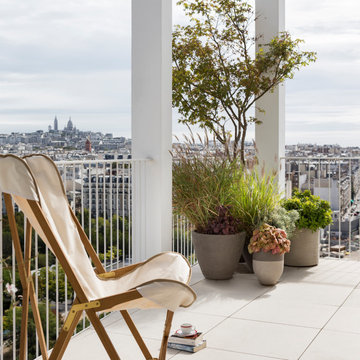 Aménagement dune terrasse en étage à Paris XVII