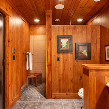 Modern Log Cabin Basement Remodel in Ann Arbor, Michigan