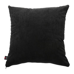 Yorkshire Fabric Shop - Earley Scatter Cushion, Black, 55x55 Cm - Scatter Cushions