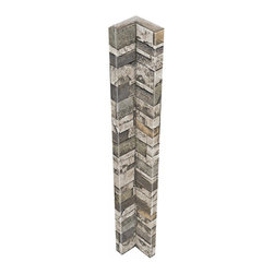 136-CT1-DURANGO STACKED STONE VENEER INSIDE CORNER 48"H X 3 1/2"W X 1 1/4"D - Wall Panels