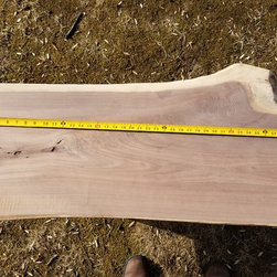 Natural Live Edge Wood Bench with Custom Base - Products