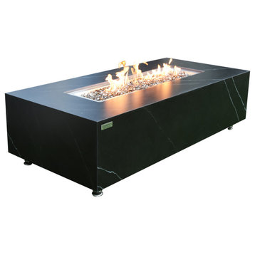 Elementi “Varna” Marble Porcelain Fire Table- Natural Gas
