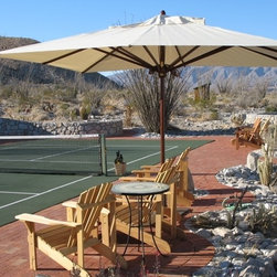 Condo Tennis Court Design - Outdoor Umbrellas