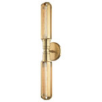 Hudson Valley - Hudson Valley Red Hook 2 Light Wall Sconce, Aged Brass 1092-AGB - *Part of the Red Hook Collection