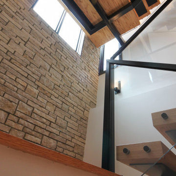 Project #98 | Modern Mono-beam Staircase with Glass Railing
