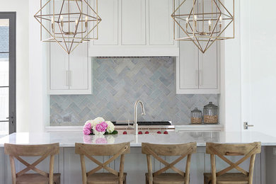 Example of a transitional kitchen design in Dallas