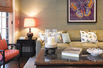 Living room - contemporary living room idea in Chicago