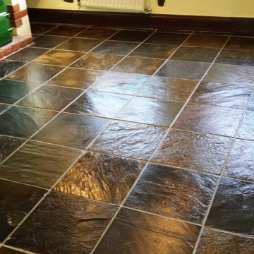 Chinese Slate Floor Cleaned And Sealed In South Molton