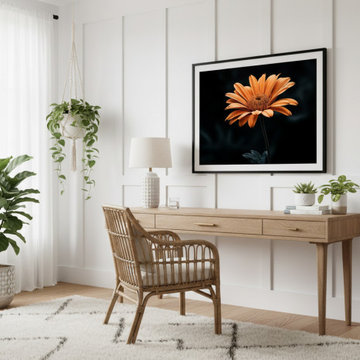 Amber Embrace Biophilic Style Artwork