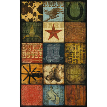 Mohawk Home Cowboy Patches Multi, 5'x8' Area Rug