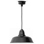 Cocoweb - 14" Farmhouse LED Pendant Light, Black - Rustic Style with a Modern Twist