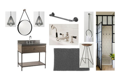 Inspiration for a small industrial home design remodel in Los Angeles