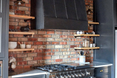 Example of an urban kitchen design in Houston
