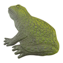 Import Wholesales - Decorative Cast Iron Yard And Garden Stepping Stone, Sitting Frog, Green - Landscaping Stones And Pavers