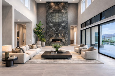 Inspiration for a contemporary living room remodel in Las Vegas