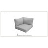 Covers for Low-Back Corner Chair Cushions 6 inches thick, Gray