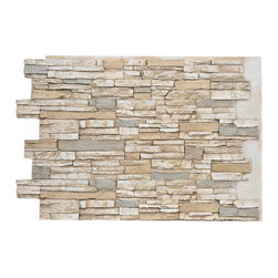 ALPINE FAUX DEEP STACKED STONE- 36"H x 48"W - Wall Panels