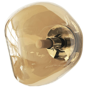 Creative Glass Wall Lamp, Ultramodern Style, Brown, Dia5.7xh5.1"