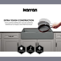 Karran Drop-In Quartz 33" 1-Hole Single Bowl Kitchen Sink, White