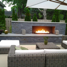 outdoor fireplace