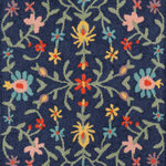 Momeni - Momeni Newport Hand Tufted Casual Area Rug Navy 2'3" X 8' Runner - Inspired by the iconic textiles of William Morris, the updated patterns of this decorative area rug offer both classic and contemporary accent pieces with unlimited design potential. From lush botanical designs to Alhambra arabesques, each rug conveys an ageless beauty in shades of yellow, blue, grey and gold. 100% natural wool fibers and hand-tufted construction give each dynamic floorcovering structure and support that holds up beautifully in high-traffic areas of the home.
