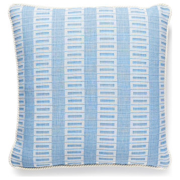 Lark Stripe 18X18 Pillow, Bluebell, 18" X 18"