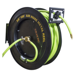 Offex Heavy Gauge 100 Foot Air Hose Reel With Auto Rewind