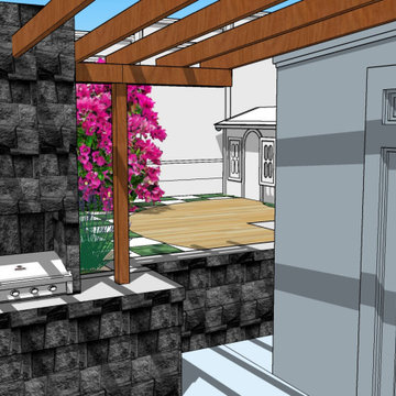 San Francisco Backyard Makeover with Built in Grill