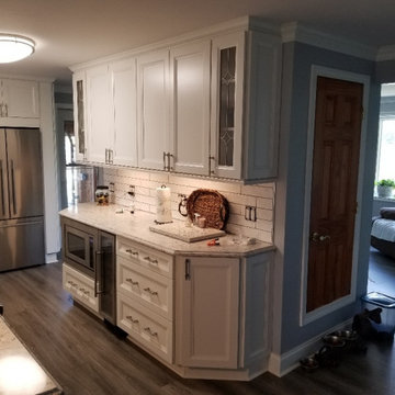 Traditional, white recessed panel kitchen