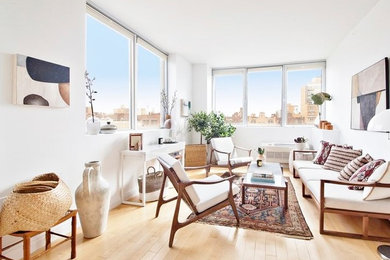 Example of a minimalist living room design in New York