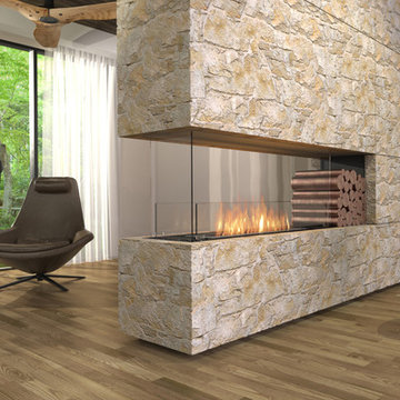 Flex 68PN.BXR Peninsula Fireplace