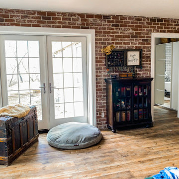 ClassicBrick - Faux Brick Family Room Feature Wall - Reclaimed Red