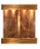 Aspen Falls Water Fountain, Brown Marble, Rustic Copper, Square