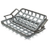 Set of 2 Rectangular Woven Metal Tray With Side Handles