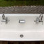 Large 48" Kohler Farm Sink Cast Iron Porcelain Trough Sink Package Green Blue