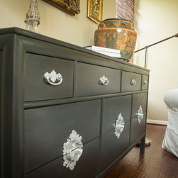 Midcentury Graphite Console Chest - Products