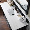 Brookfield 60" Single Vanity, Antique Black w/ 3CM Arctic Fall Solid Surface Top
