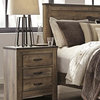 24.72 in. Nightstand in Brown Finish