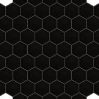 Metro Hex Matte 2" Porcelain Mosaic Floor and Wall Tile, Black