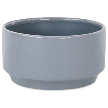 Large Gray Ceramic Pot - Elegant Design
