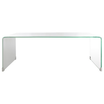 Stella Ombre Glass Coffee Table Clear/ White